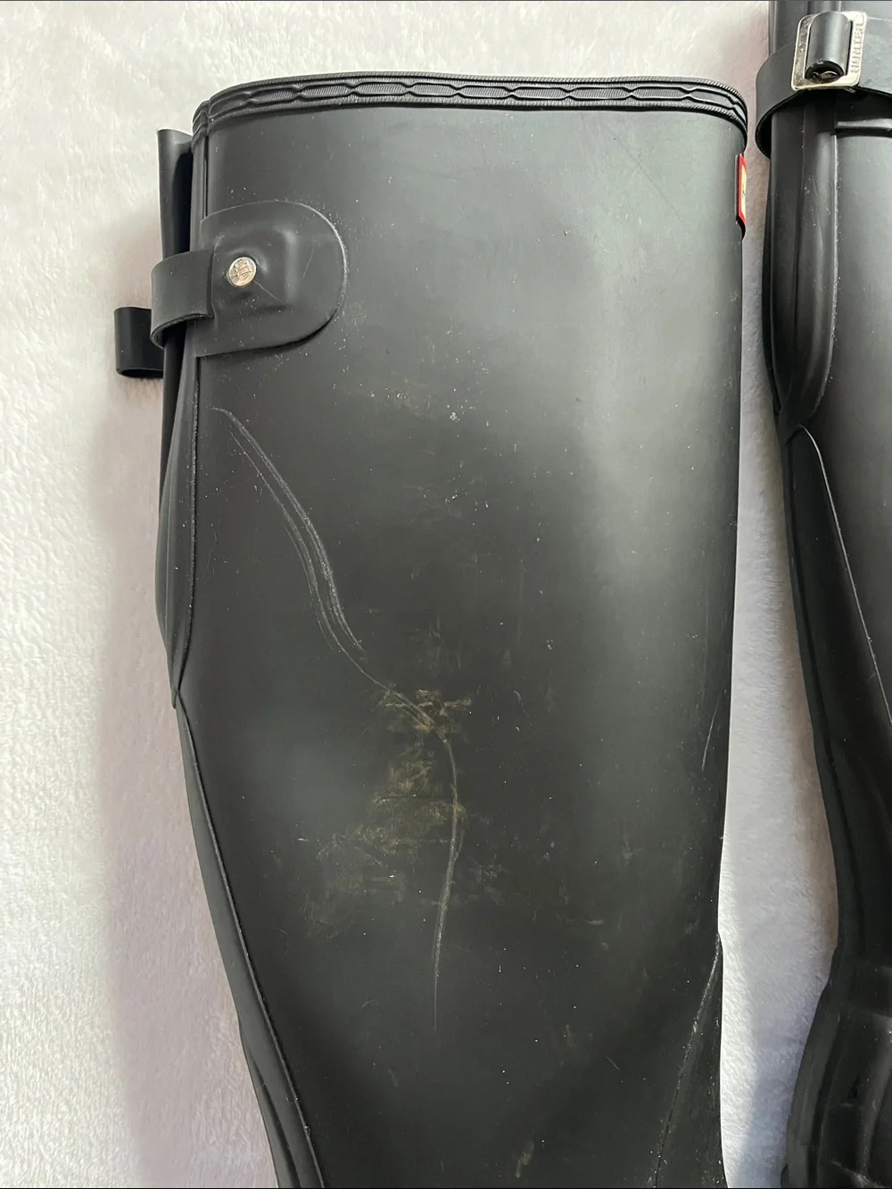 Hunter size 9 Original Tall Matte Black Waterproof Rain Boots - Picture 3 of 13